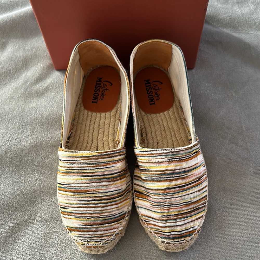 Missoni Cream and Brown Espadrilles Casual Summer Shoes